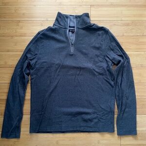 Banana Republic Men's Quarter Zip Gray Medium